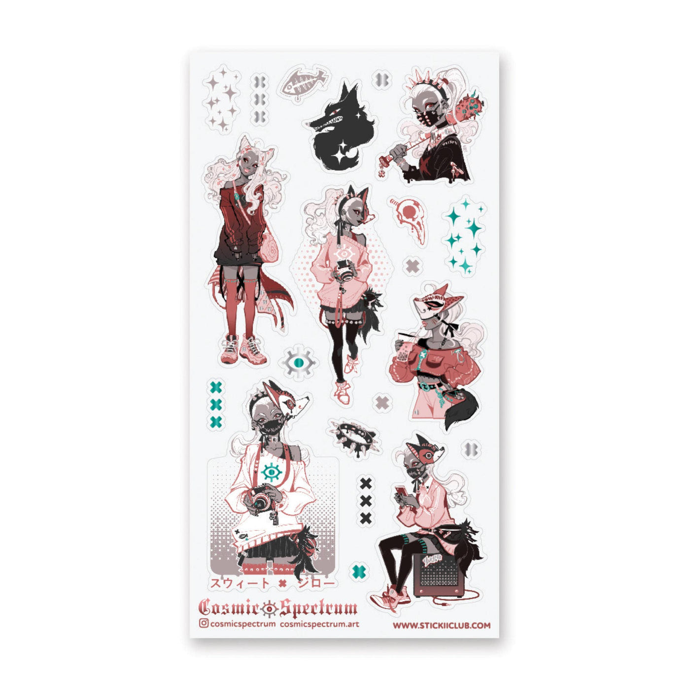 Stylish Streetwear Sticker Sheet