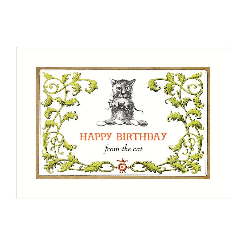 Cat Gift Birthday Card