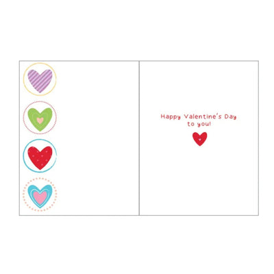 Hearts in Circles Valentine's Card