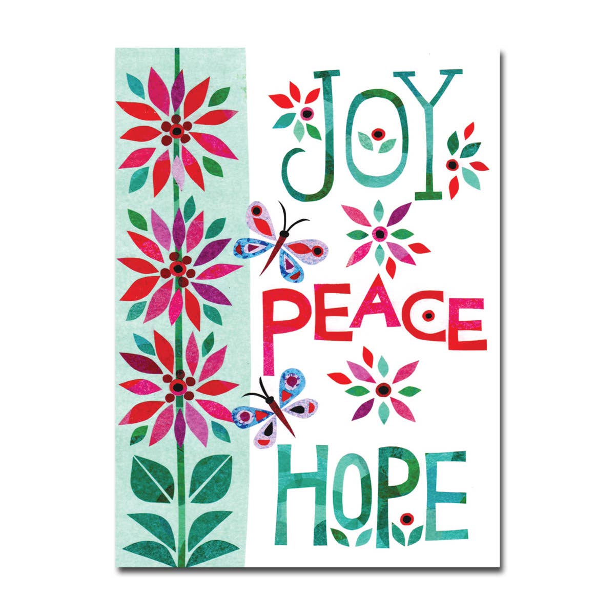 Joy Peace Hope Holiday Card, Image 1