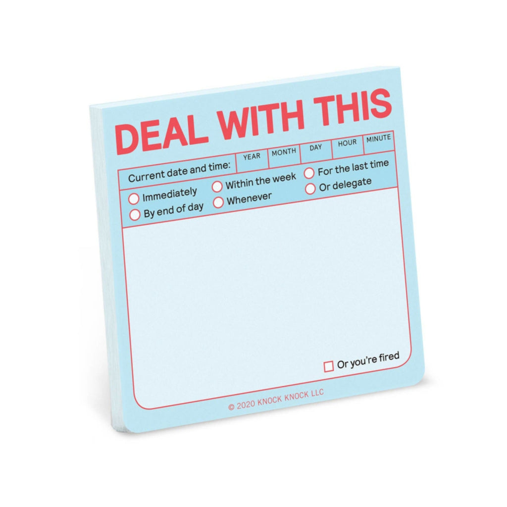 Knock Knock Deal with This Sticky Note