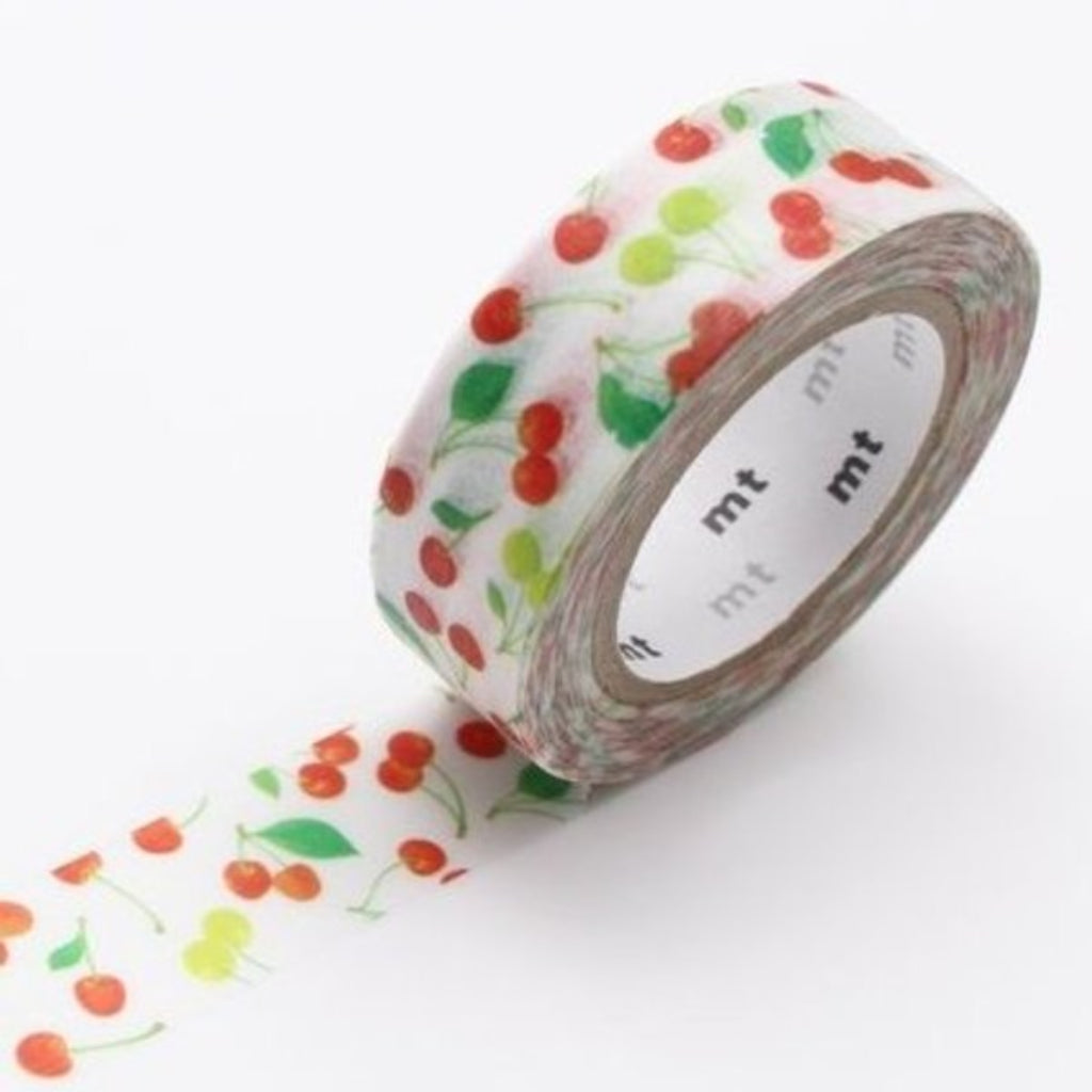 mt Ex Series Washi Tape, 15mm - Cherries