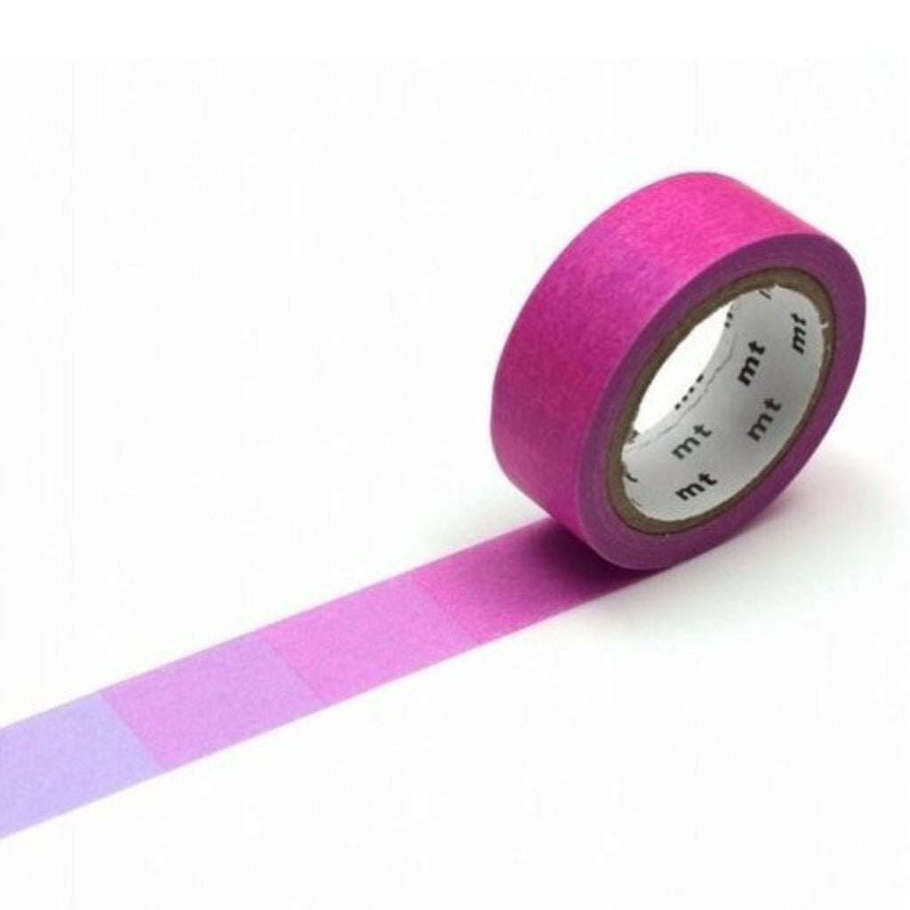 mt Washi Tape estampado - Degradación fluorescente rosa y azul