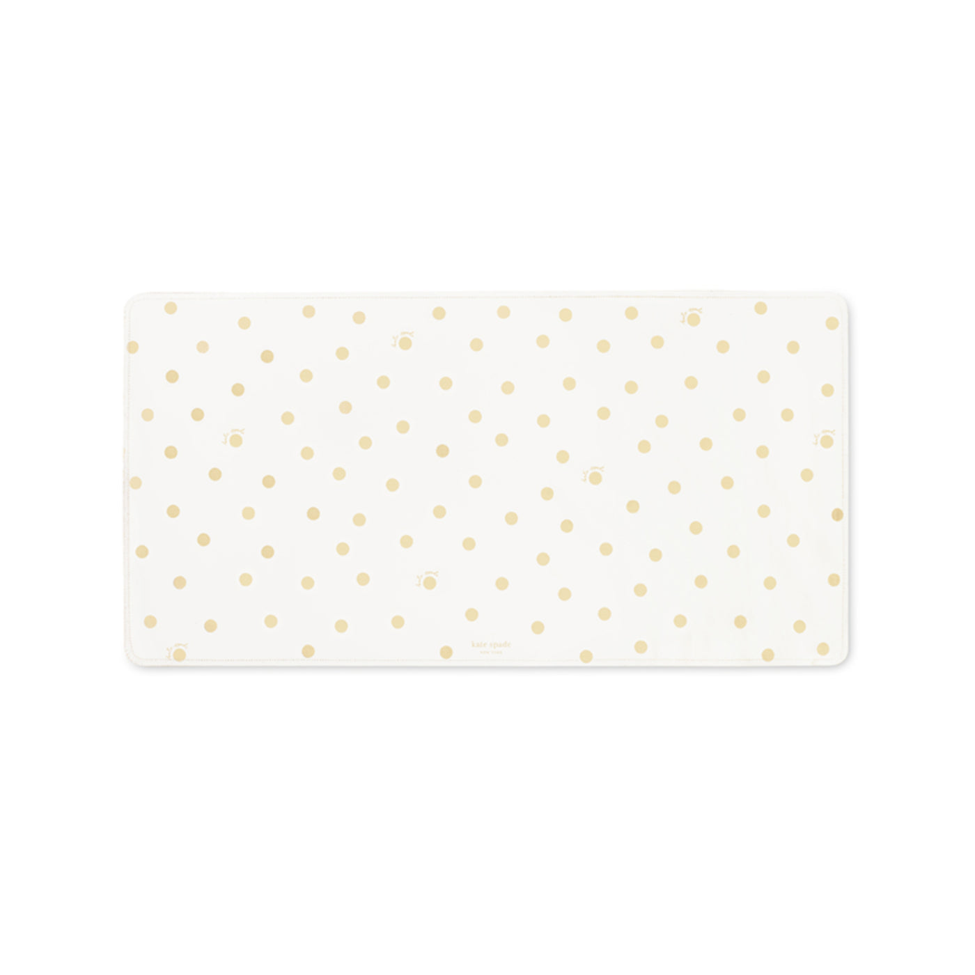 Desk Pad, Gold Dot with Script