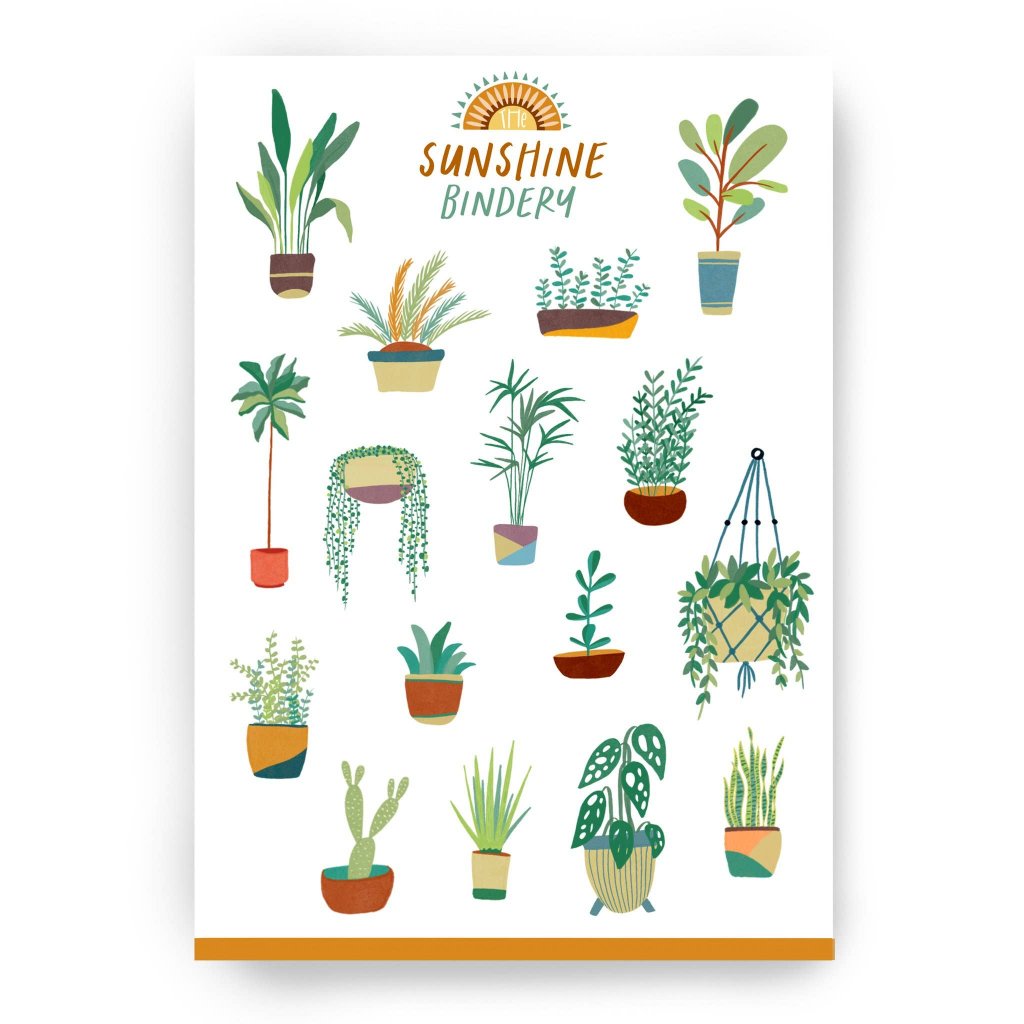 House Plants Sticker Sheet Pack